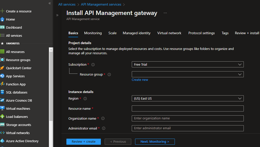 How to create Azure API Management
